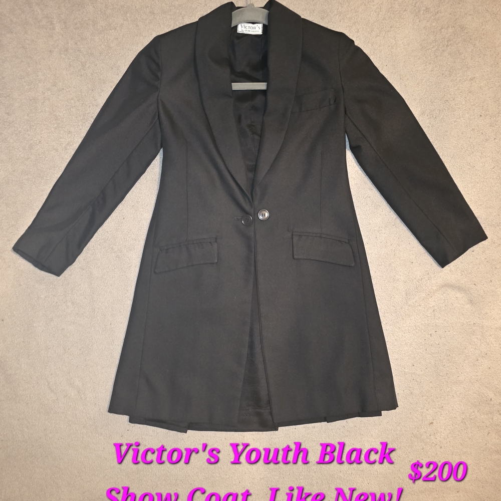 Youth Black Show Coat for Kids